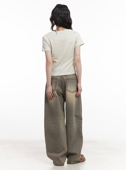Joey Washed Wide-Leg Jeans CM528