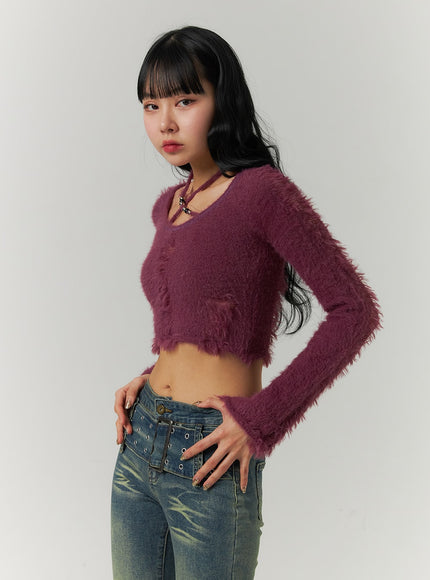 fuzzy-ripped-crop-sweater-cj419