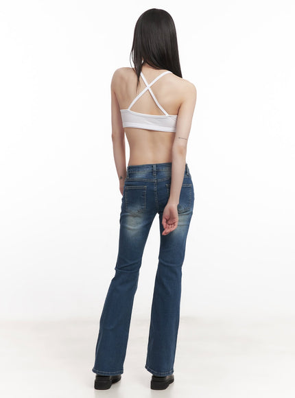 Rebecca Low-Waist Flared Jeans CM519