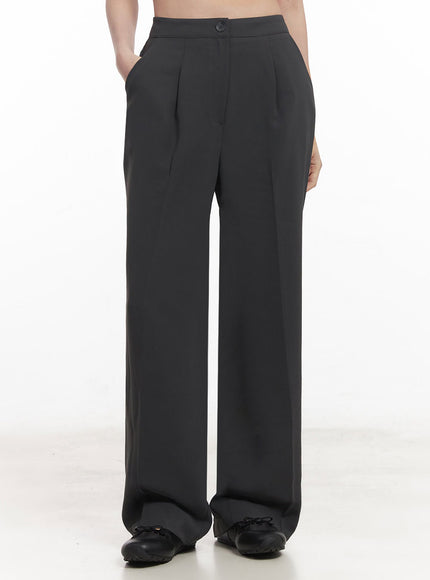 Pintuck Wide Fit Slacks IY509