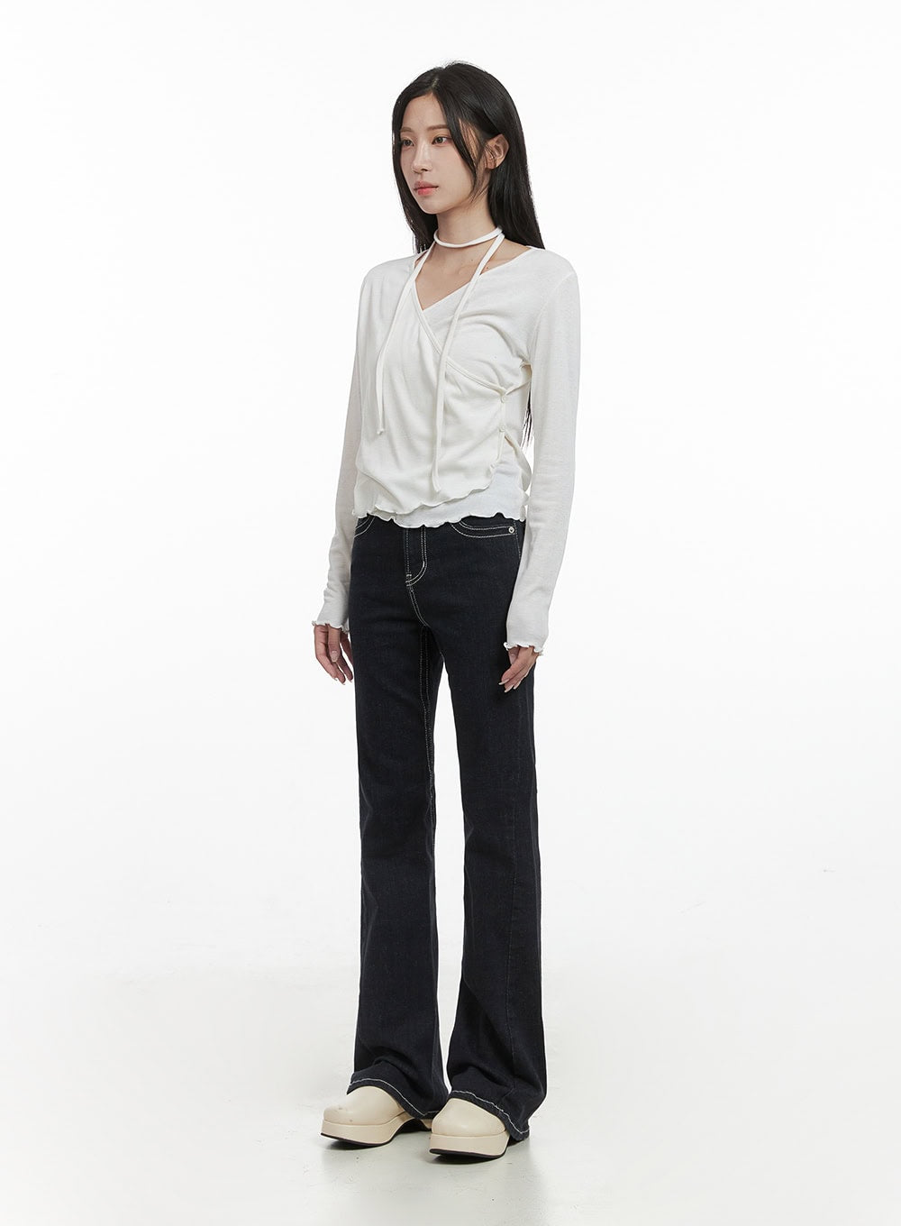 elegant-buttoned-wrap-long-sleeve-top-cs430