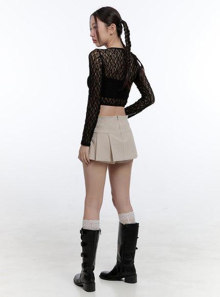 buckle-pleated-mini-skort-cg414
