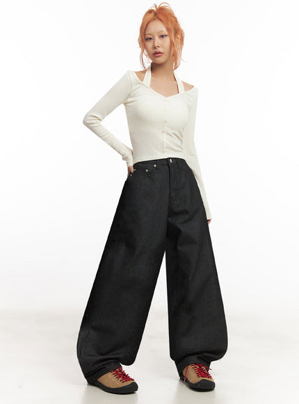 Kassandra Wide-Leg Baggy Jeans IA515