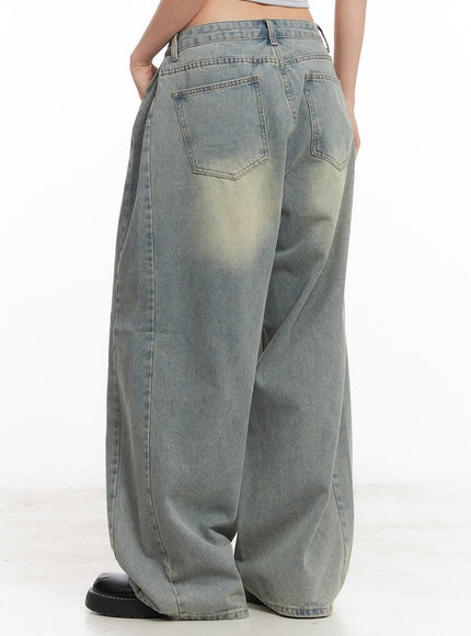 Hillary Washed Wide-Leg Jeans CM504