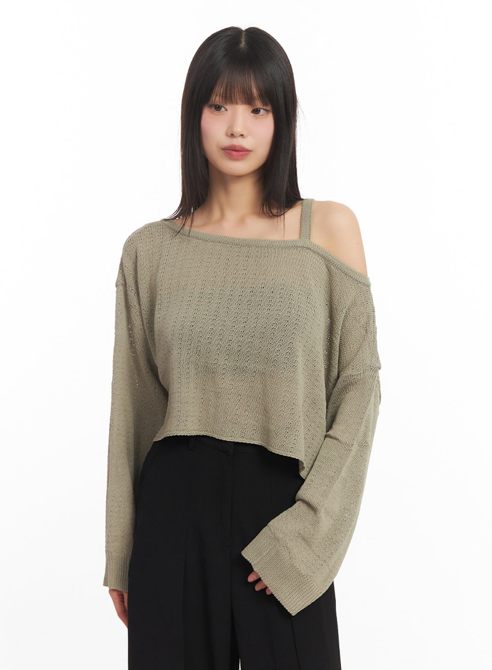 one-shoulder-strap-long-sleeve-crop-top-iy502