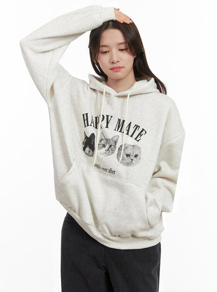 Casual Oversized Cat Hoodie IJ510