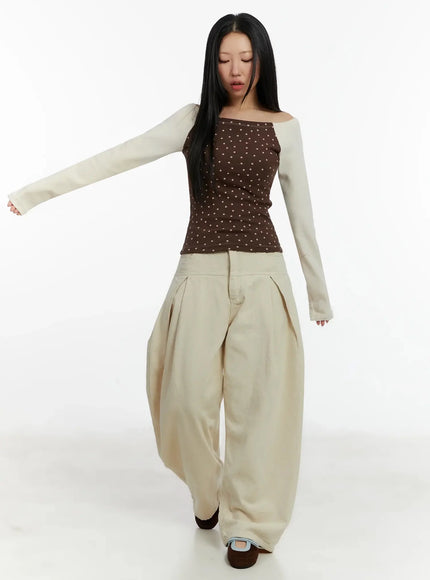 pin-tuck-high-waist-wide-leg-trousers-id526