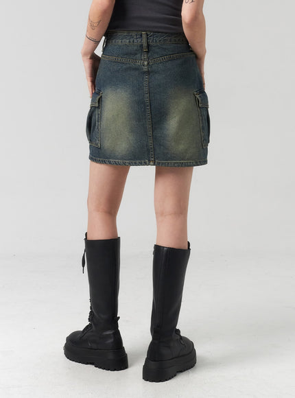 mini-cargo-denim-skirt-cl318