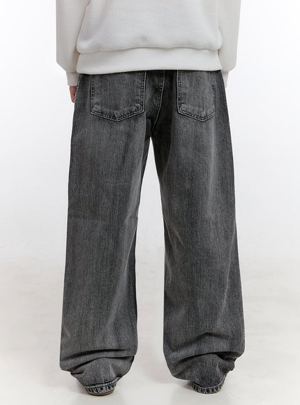 Men's Washed Wide-Fit Jeans IM525