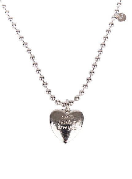 Lettering Heart Necklace CF528