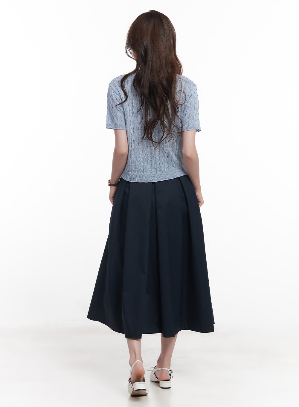 cable-knit-short-sleeve-sweater-cy515