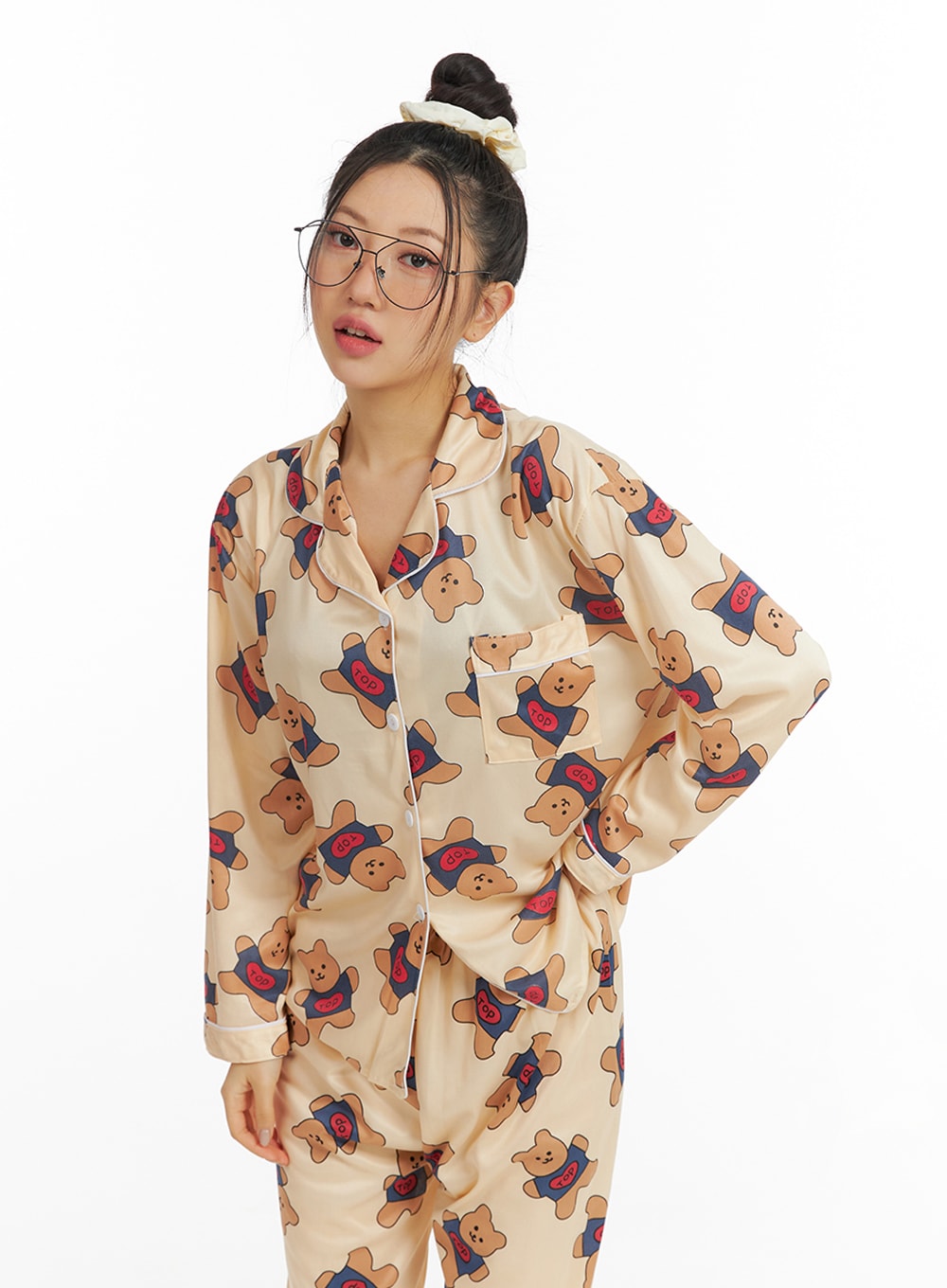teddy-graphic-buttoned-pajama-set-if421