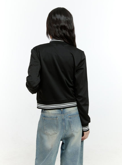 Zip-Up Crop Track Jacket CF506