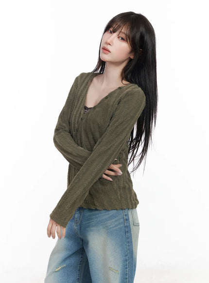 V-Neck Knit Sweater CF523