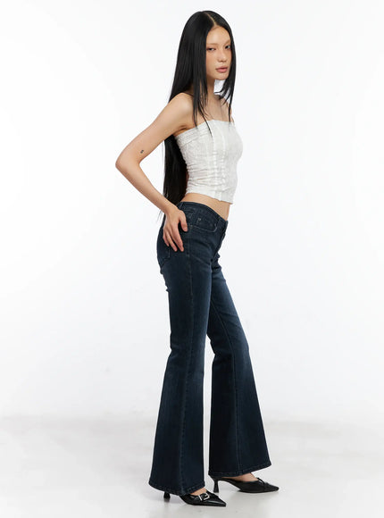 Chaerin Washed Flare Denim Jeans CL529