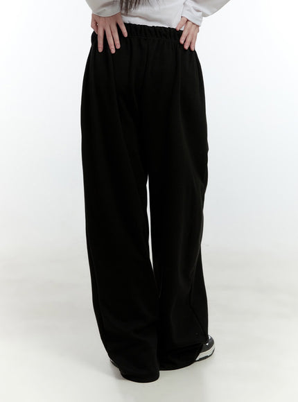 Cozy Embroidered Wide-Leg Sweatpants CF506