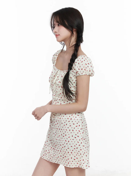 floral-pattern-puff-sleeve-mini-dress-cm527