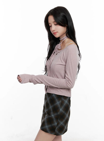 crop-cardigan-with-neck-strap-co523