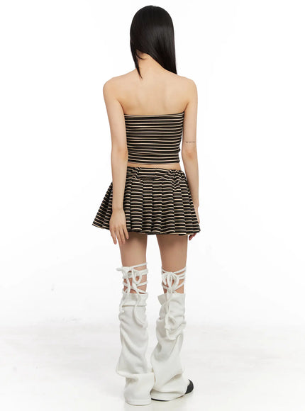 striped-fleece-lined-mini-skirt-cn520