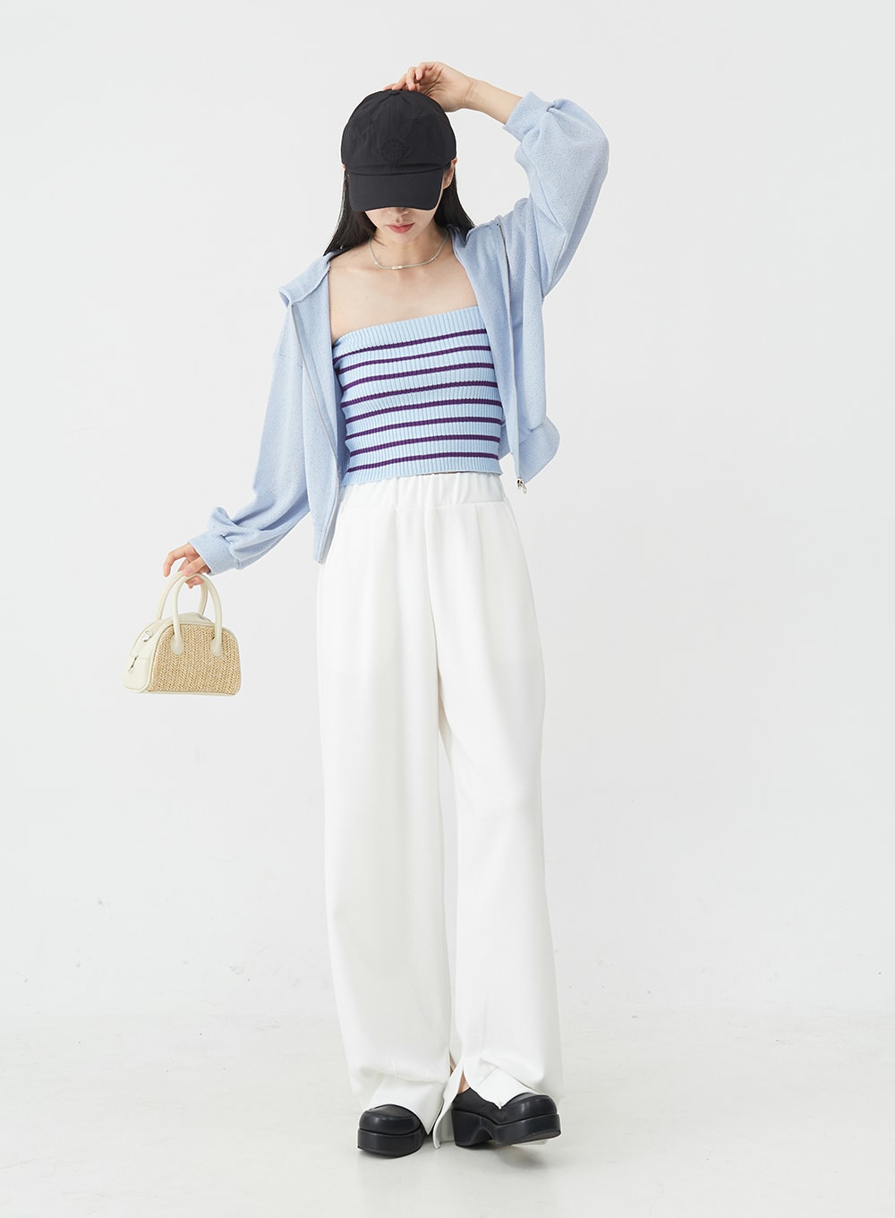 Colorful Slit Sweat Pants OU6