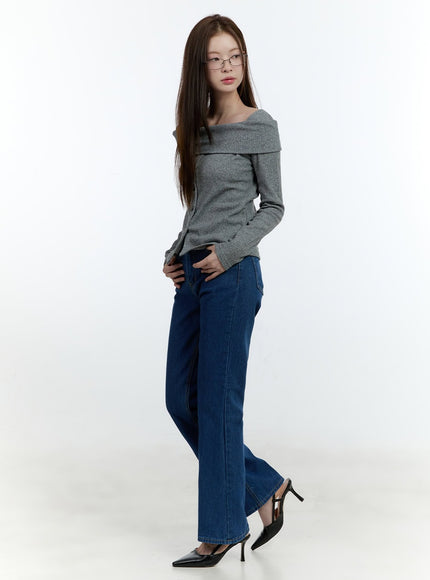 Cozy Buttoned Ribbed Sweater CF504