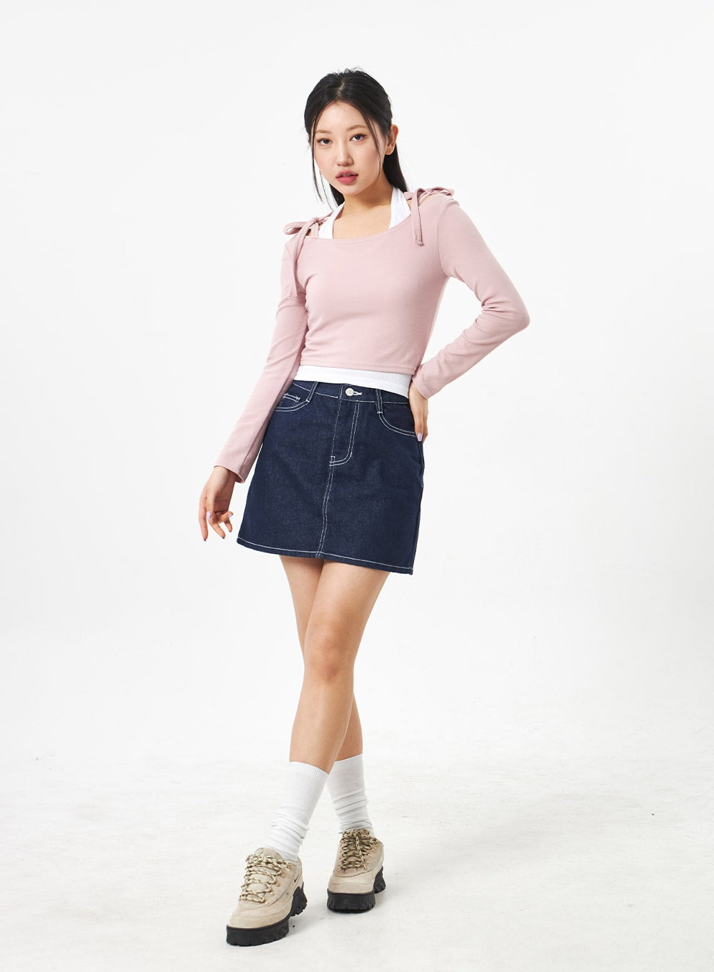 Ribbon Cropped Top CA306