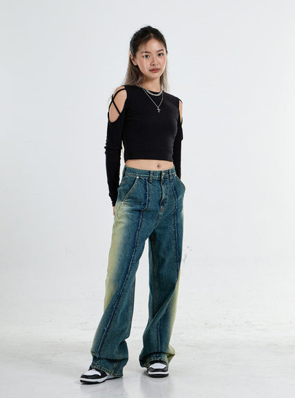 Simple Off Shoulder Crop Top CO04