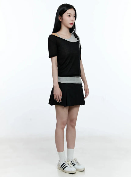 Layered Bow Short-Sleeve Tee CG513