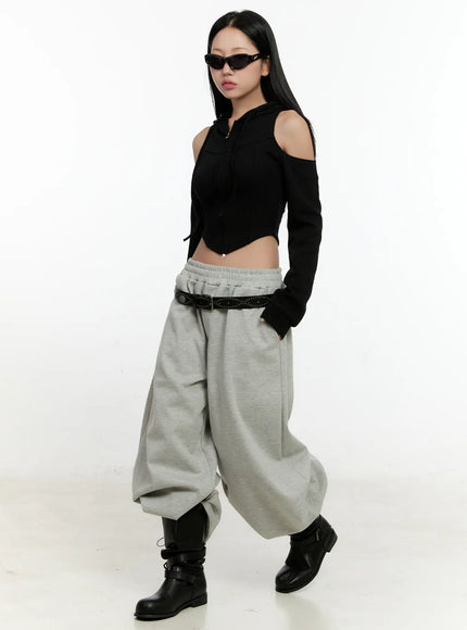 Wide-Leg Adjustable Sweatpants CN506