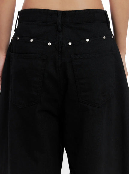 Studded Wide-Leg Balloon Pants CS524