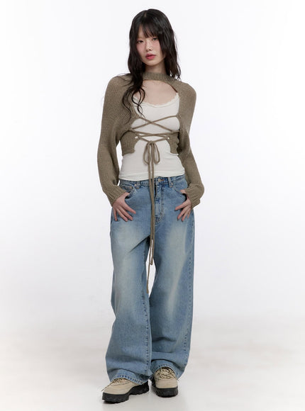 Catherine Washed Wide-Leg Jeans CF512