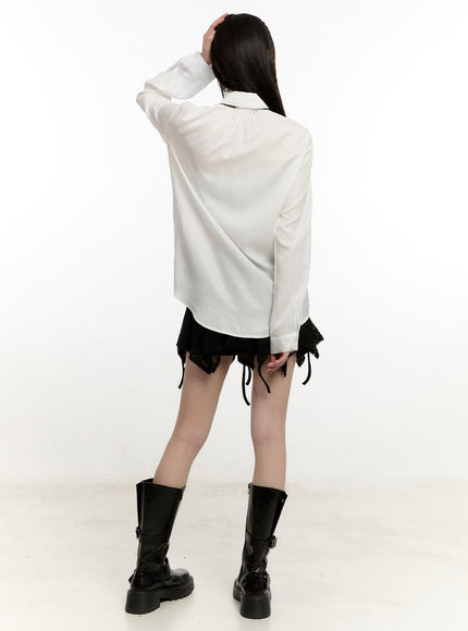 Wrap Collared Blouse Shirt CM513