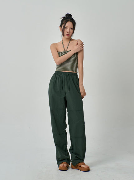 Drawstring Baggy Track Pants IF309