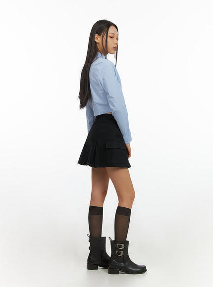 pocket-pleated-cargo-mini-skirt-is427