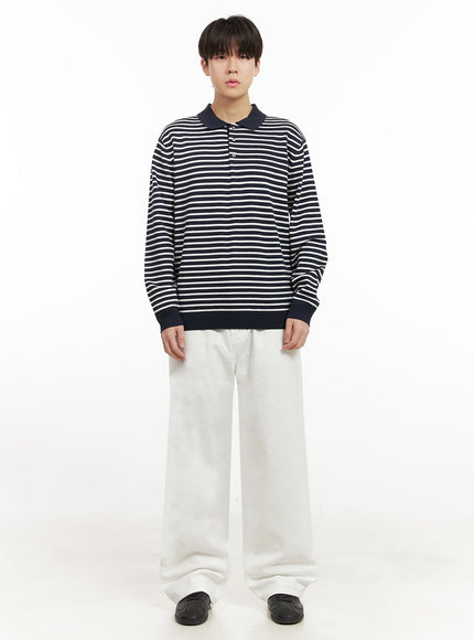 mens-striped-long-sleeve-polo-ij517