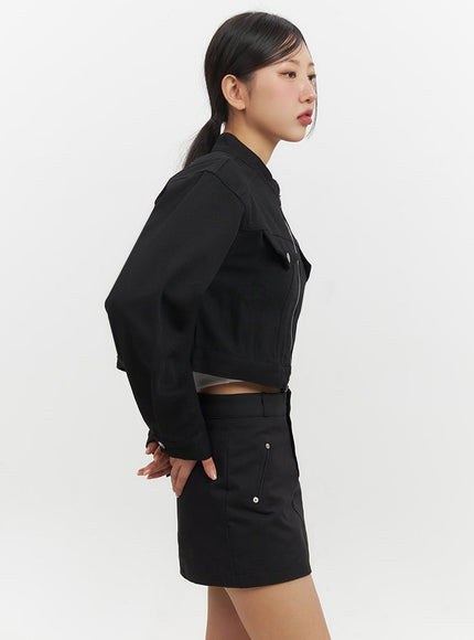 Urban Zip-Up Crop Jacket IF510