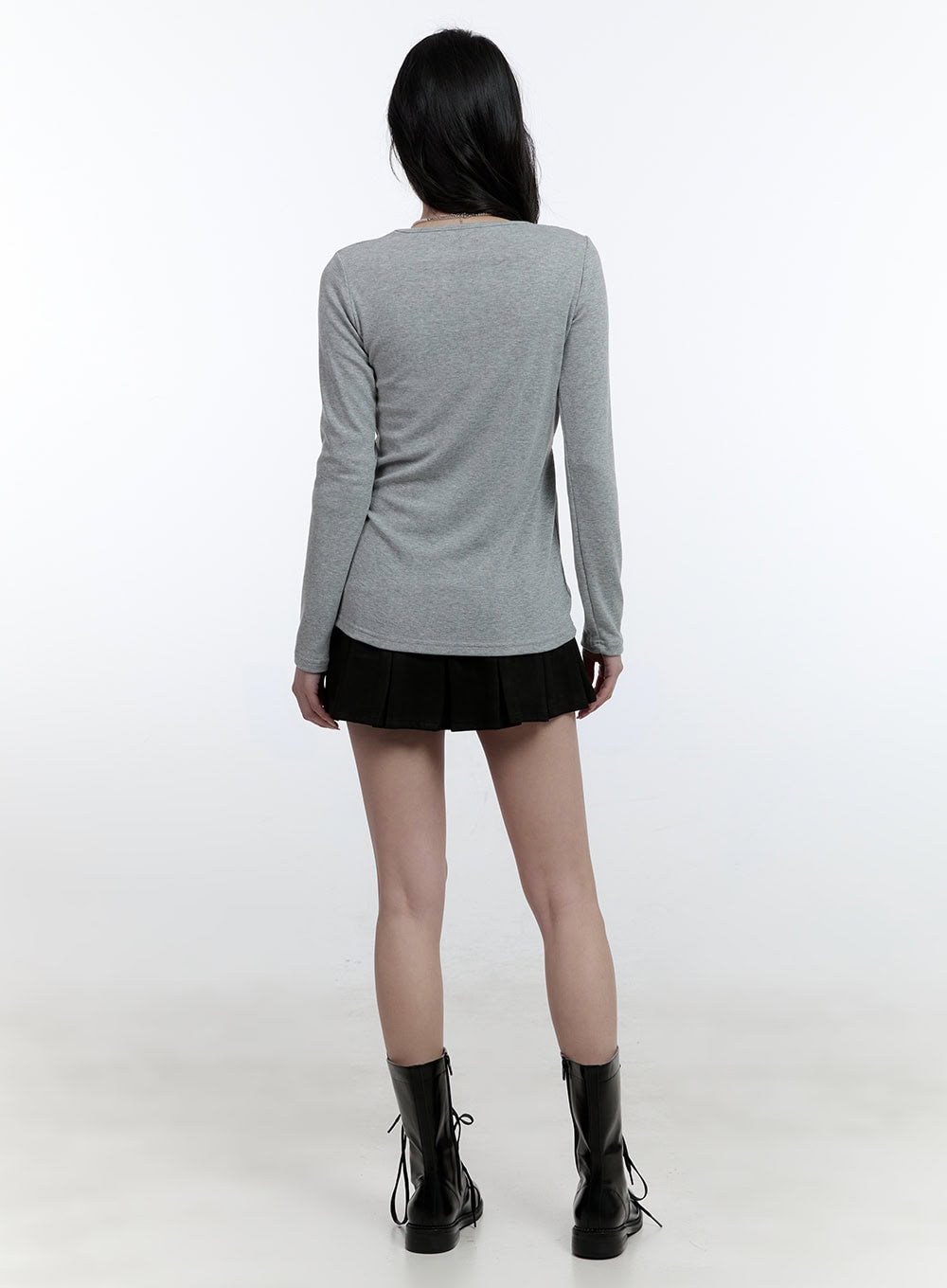 Ribbon Strap Long-Sleeve Top CJ520