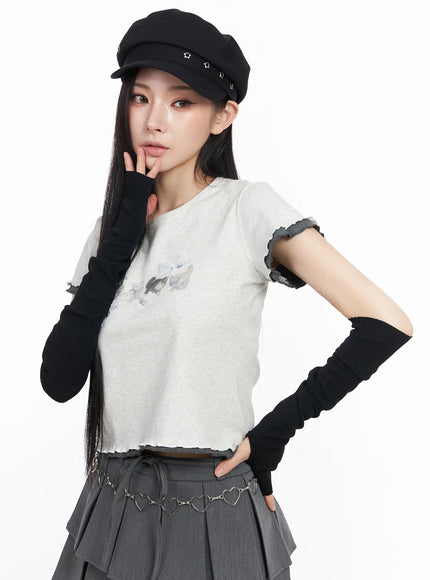 Black Fingerless Hand Warmers CM519