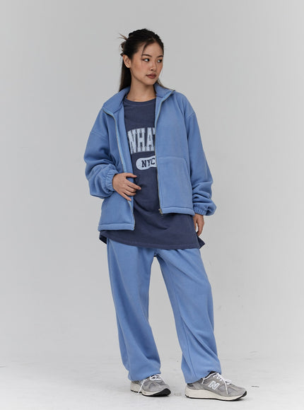 Lettering Print Oversize Long Sleeve T-Shirt Unisex CN21