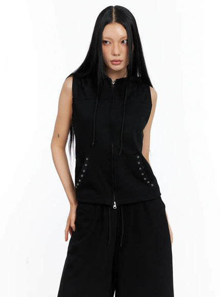 eyelet-hooded-vest-zip-up-cl529