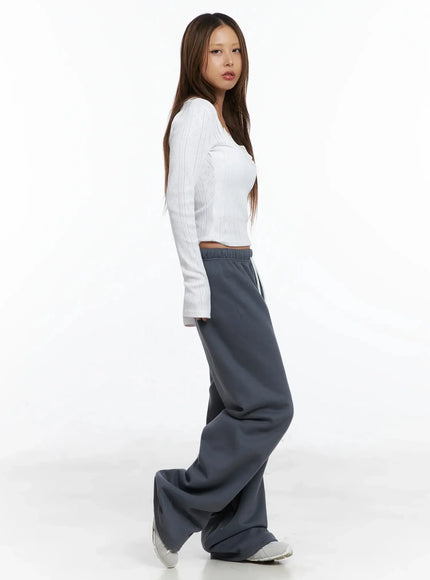 Thermal Wide-Leg Sweatpants IN528