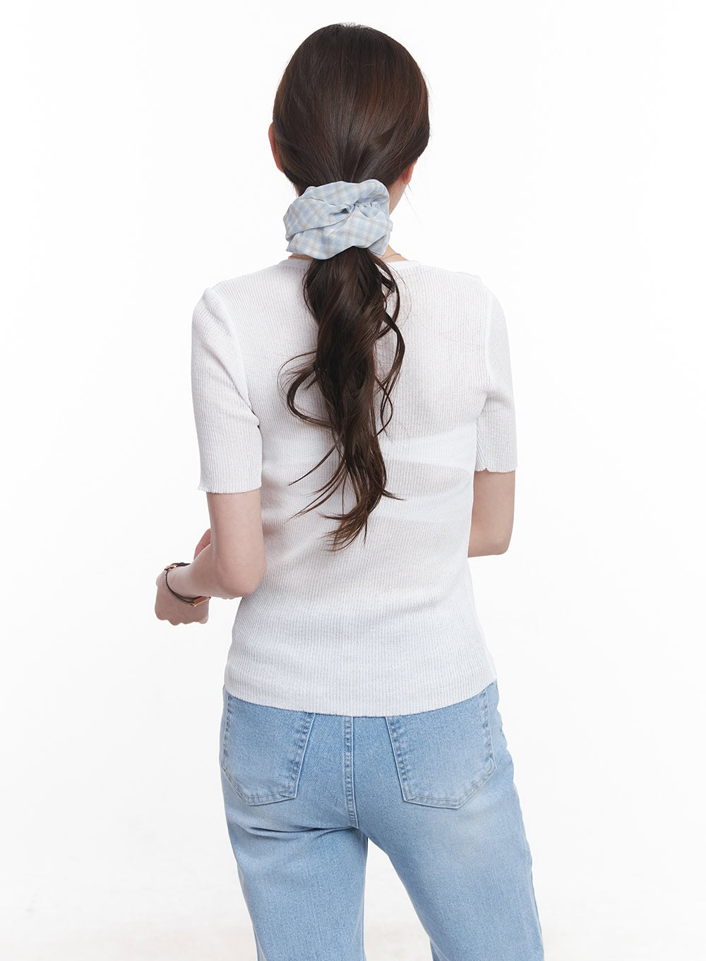 sheer-v-neck-linen-short-sleeve-sweater-cy519