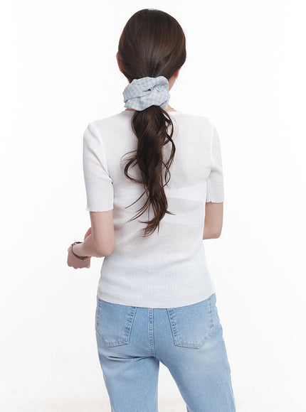 sheer-v-neck-linen-short-sleeve-sweater-cy519