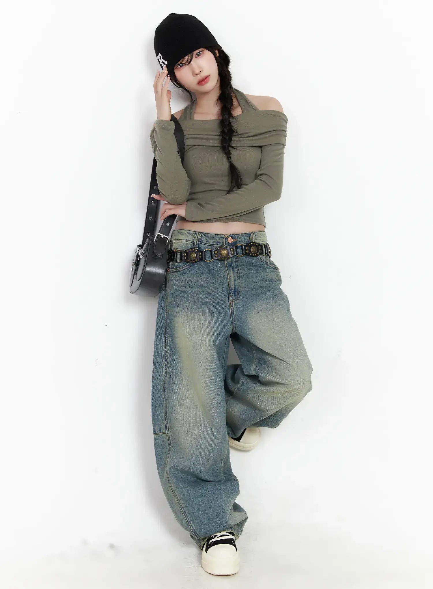 halter-shirred-off-shoulder-top-cj526