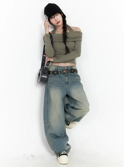 halter-shirred-off-shoulder-top-cj526