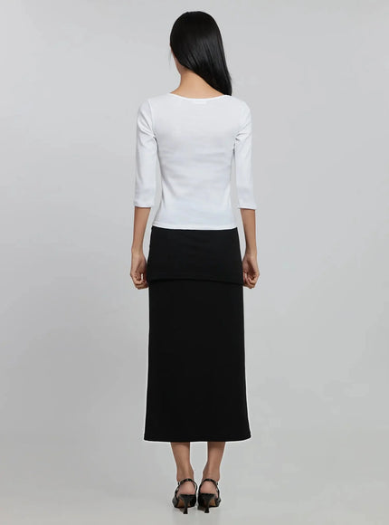 quarter-sleeve-round-neck-top-id516