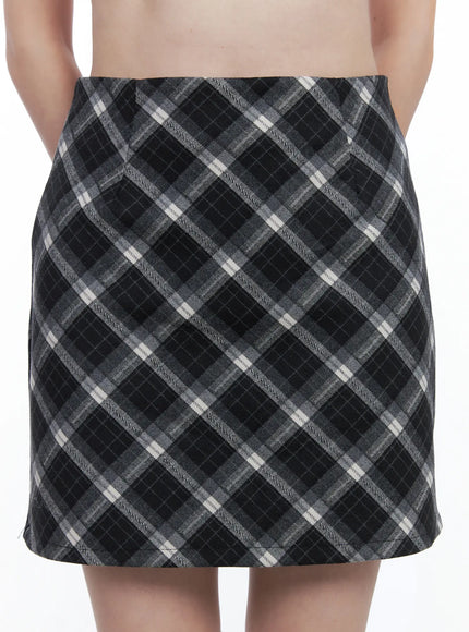 plaid-a-line-mini-skirt-co506