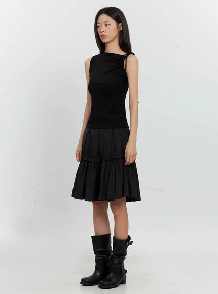 pleated-nylon-midi-skirt-is516