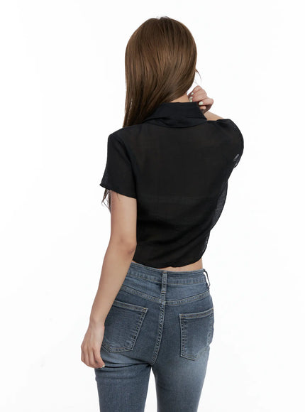 chic-tie-crop-blouse-cl510