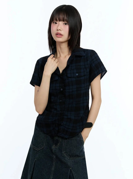 slim-fit-plaid-short-sleeve-shirt-iu523